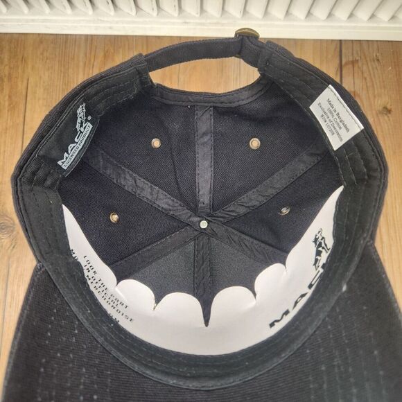 Mack Trucks Bulldog Hat Cap Strap Back Black Big Rig Semi Mens Logo Gold Casual - Picture 9 of 11